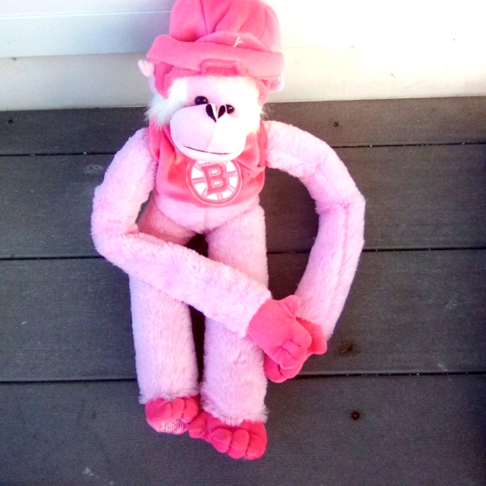 Charming Pink Stuffed Monkey Toy